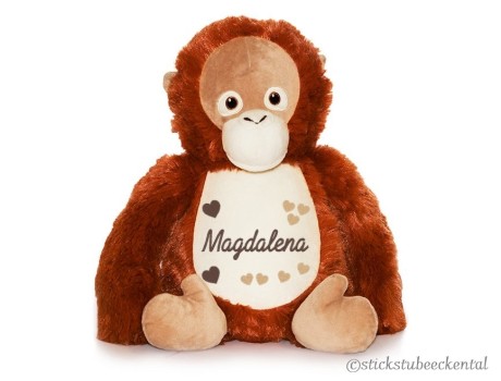 Stofftier Orang-Utan bestickt mit Namen